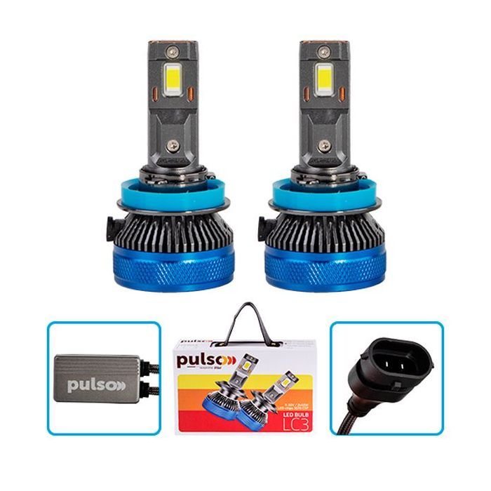 Автолампа PULSO LC3-H11-H8-H9-h16-LED-chips 3570 CSP/9-30V/2*65W/13000Lm/6000k (LC3-H11/H8/H9/H16) изображение 2