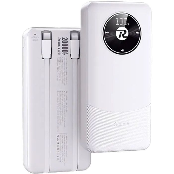 Батарея универсальная Remax 20000mAh, 22.5W, Black (RPP-38 / 45364 / White)