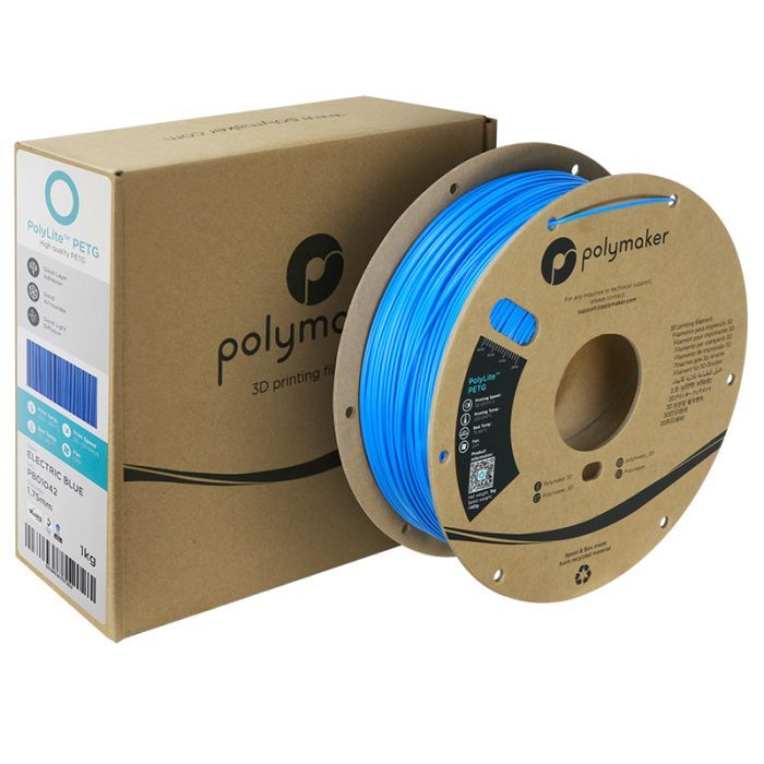 Пластик для 3D-принтера Polymaker PETG POLYLITE 1,75mm 1kg ELECTRIC BLUE (PB01042) зображення 3