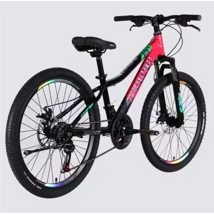 Велосипед Space 24" AURORA DD FR рама-12" ST 2026 рожево-чорний (OPS-SP-24-076) изображение 3