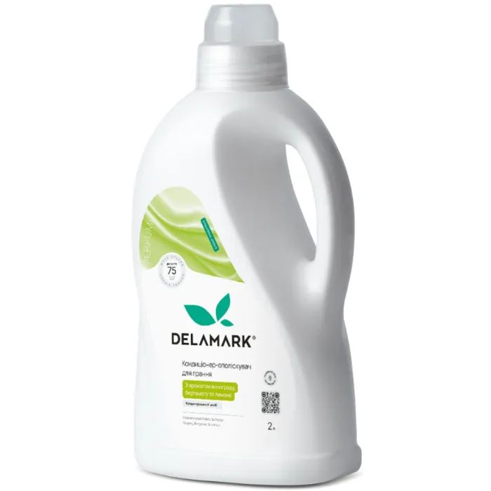 Кондиціонер для білизни DeLaMark З ароматом винограду, бергамоту та лимона 2 л (4820152334077)