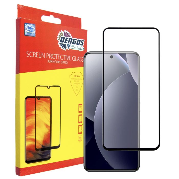 Стекло защитное Dengos Full Glue Xiaomi Redmi Note 15 Pro 4G Black (TGFG-445)