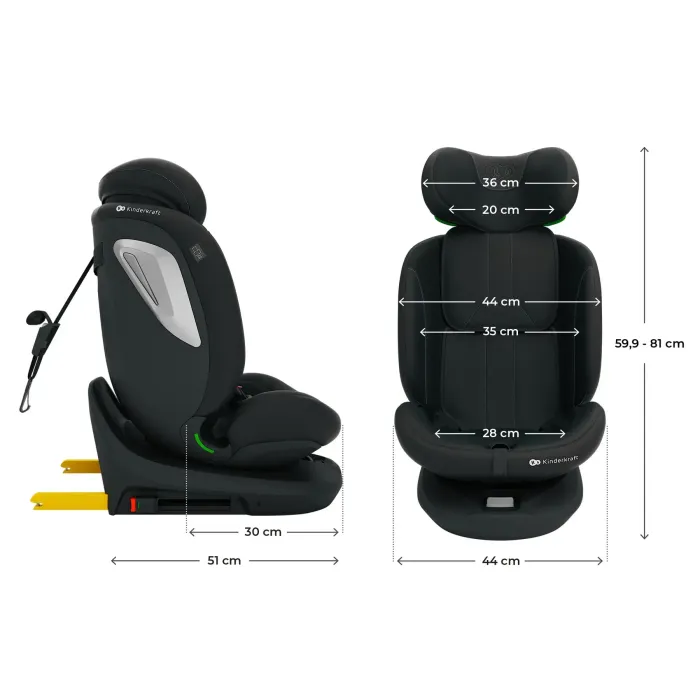 Автокрісло Kinderkraft i-Grow 2 Plus i-Size Green (KCIGRO02GREPL00) (5902533929849) зображення 9