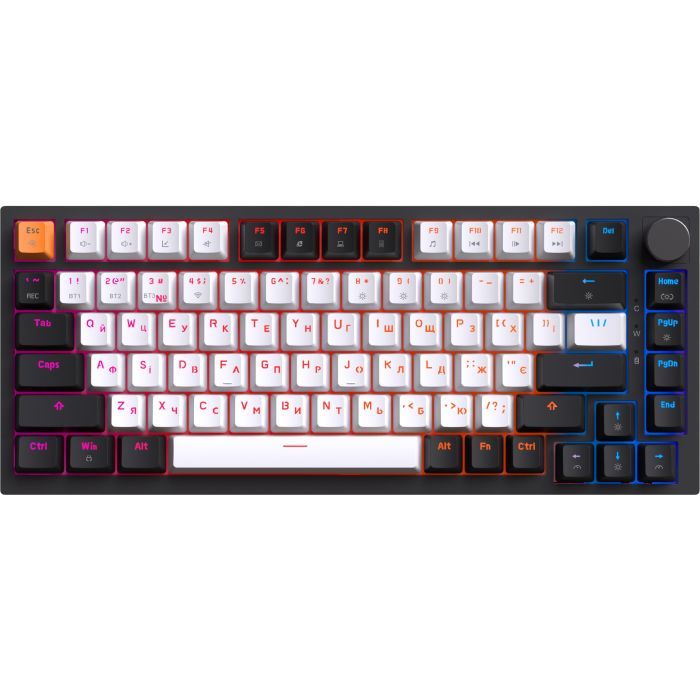 Клавиатура GamePro Asgard Valhalla QLAB Sakura Switch RGB Bluetooth/Wireless/USB-C UA Black (MK160-B-QS-PRO)