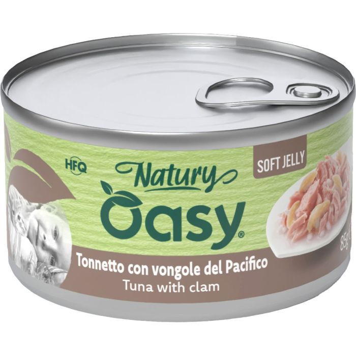 Консерви для котів OASY Wet Natury з тунцем та молюском 85 г (8054329513033)
