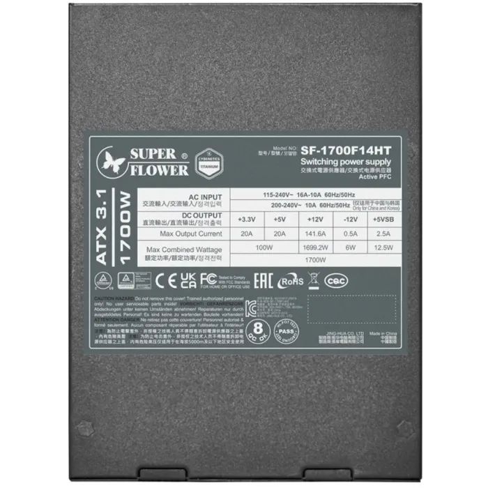 Блок питания Super Flower 1700W LEADEX TITANIUM (SF-1700F14HT) изображение 6