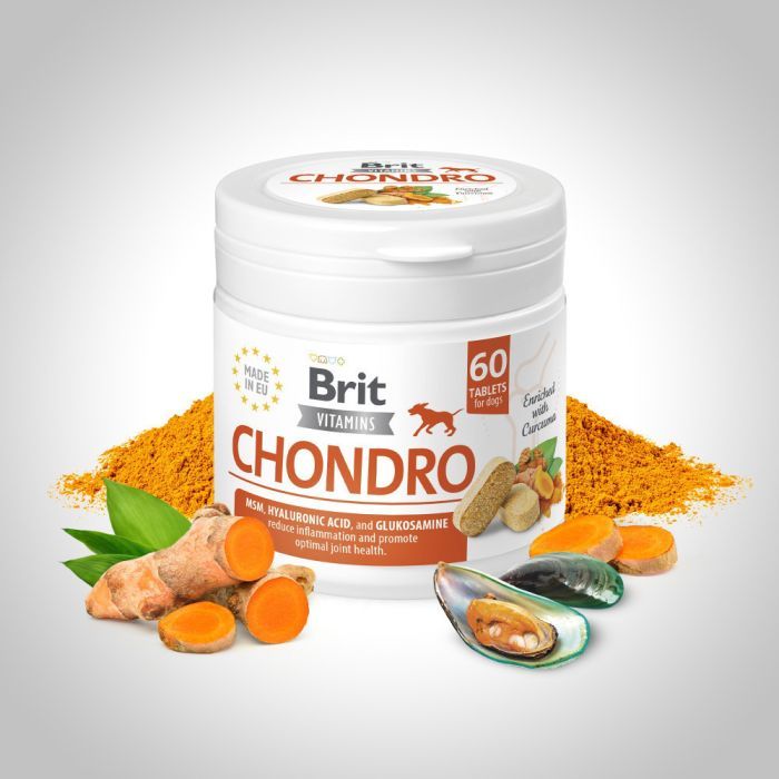 Вітаміни для собак Brit Vitamins Chondro для суглобів 60 таблеток (8595602571635) зображення 2