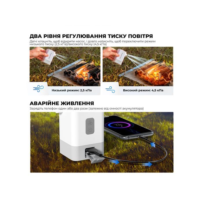 Насос для надувних меблів Flextail Max Pump 2 Plus, білий (6971670131063) зображення 12