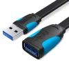 Дата кабель USB 3.0 AM/AF 1.0m PVC black Vention (VAS-A13-B100)