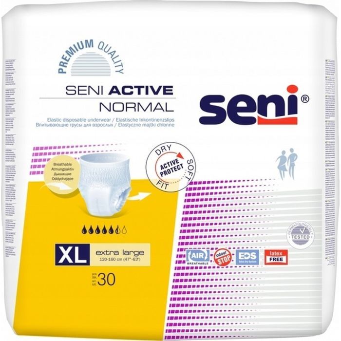 Подгузники для взрослых Seni Active Normal Extra Large 120-160 см 30 шт (5900516693893)
