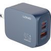 Зарядное устройство LDNIO 1xUSB-C PD45W + 1xLightning + 1xUSB GaN (Q6) изображение 3