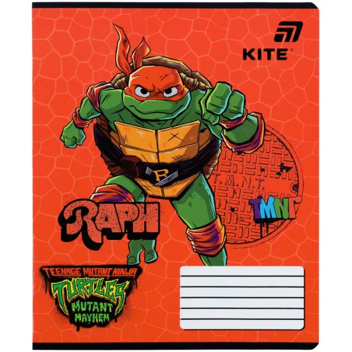 Зошит Kite Ninjia Turtles, 12 аркушів, лінія (NT26-234) зображення 7