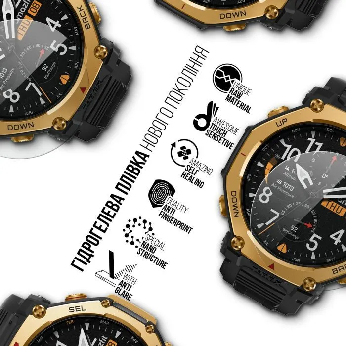 Пленка защитная Armorstandart Matte hydrogel Amazfit T-Rex 3 Pro 48mm 6 pcs (ARM91976) изображение 2