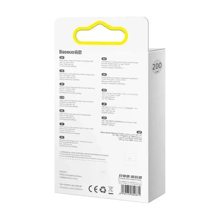 Дата кабель USB-C to USB-C 1.2m 100W blue Baseus (CAJY000603) изображение 10