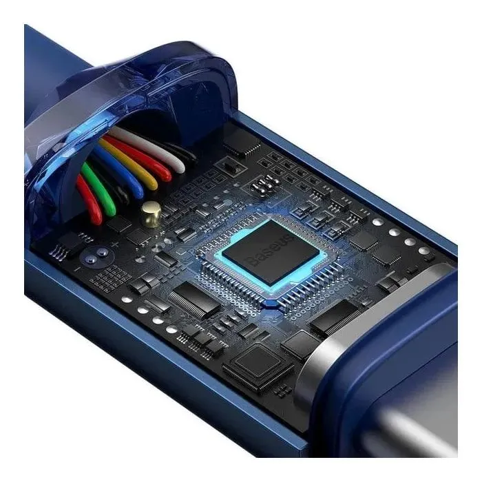 Дата кабель USB-C to USB-C 1.2m 100W blue Baseus (CAJY000603) изображение 5