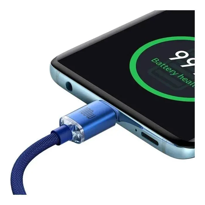 Дата кабель USB-C to USB-C 1.2m 100W blue Baseus (CAJY000603) изображение 7