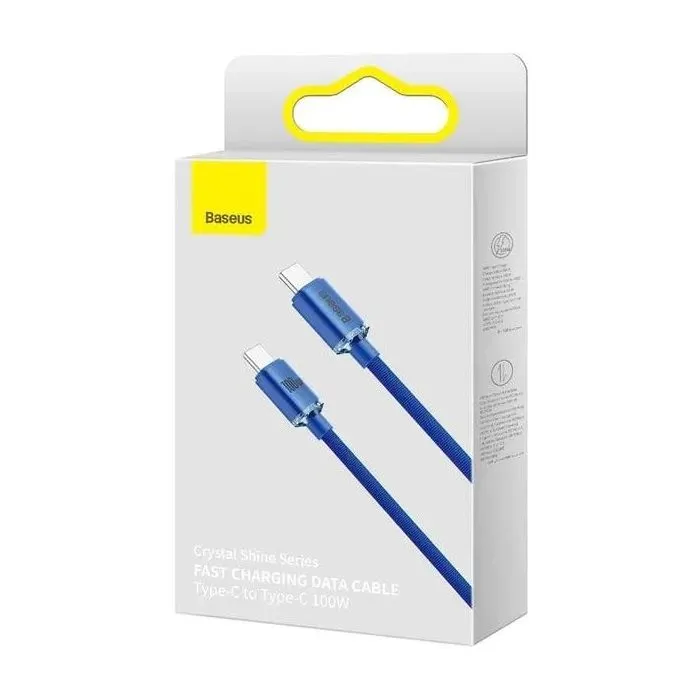 Дата кабель USB-C to USB-C 1.2m 100W blue Baseus (CAJY000603) изображение 9
