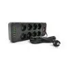 Сетевой фильтр питания Meilepai F34U, 8 роз EU, 4USB, 2PD Black (F34U-Black)