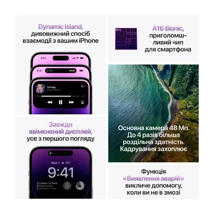 Мобильный телефон Apple iPhone 14 Pro Max 256Gb (Grade A) Silver USED (iP14PM25Sil_A) изображение 8