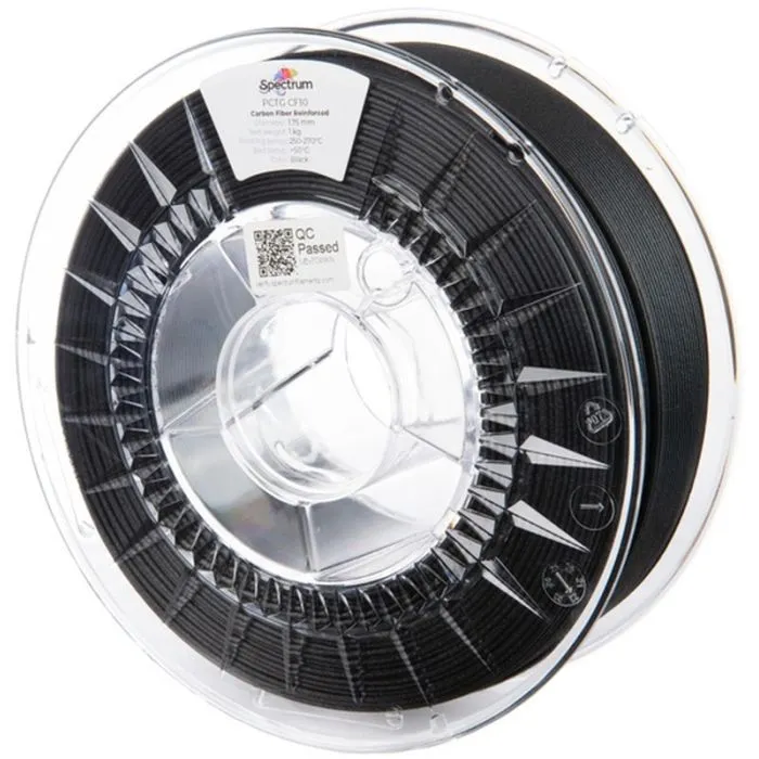Пластик для 3D-принтера Spectrum PCTG CF10 1.75mm Black 1kg (80717)