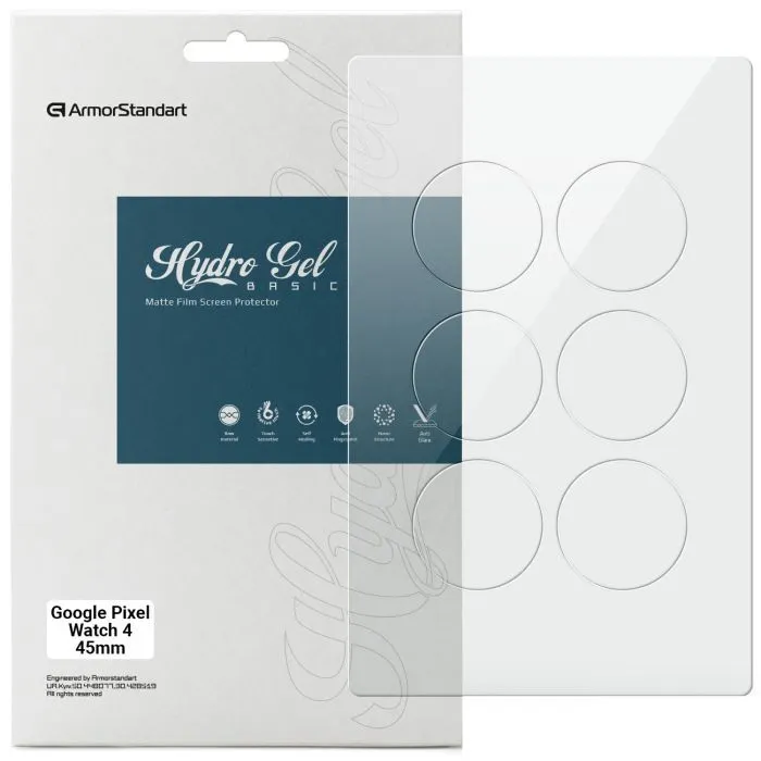 Пленка защитная Armorstandart Matte hydrogel Google Pixel Watch 4 45mm 6 pcs (ARM94031)