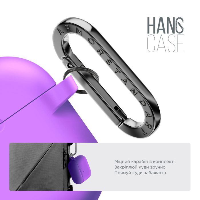 Чехол для наушников Armorstandart Hang Case For Apple AirPods Pro 3 Scarlet (ARM88283) изображение 4