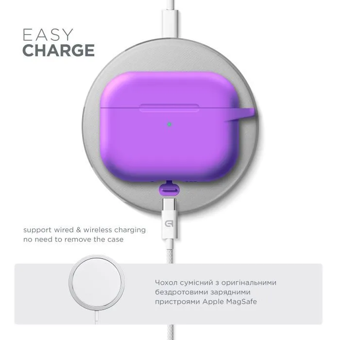 Чехол для наушников Armorstandart Hang Case For Apple AirPods Pro 3 Purple (ARM88281) изображение 7