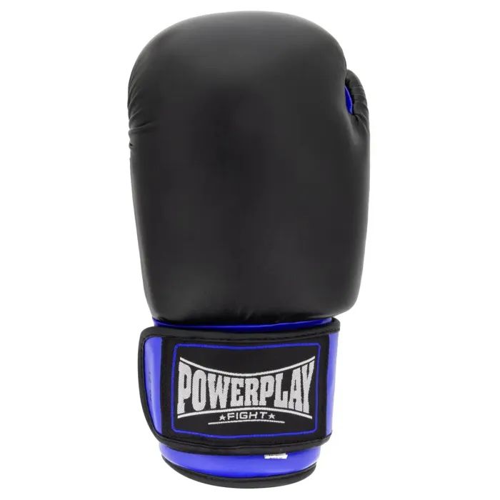 Боксерські рукавички PowerPlay 3004 Classic Чорні 8 унцій (PP_3004_8oz_Black) зображення 2