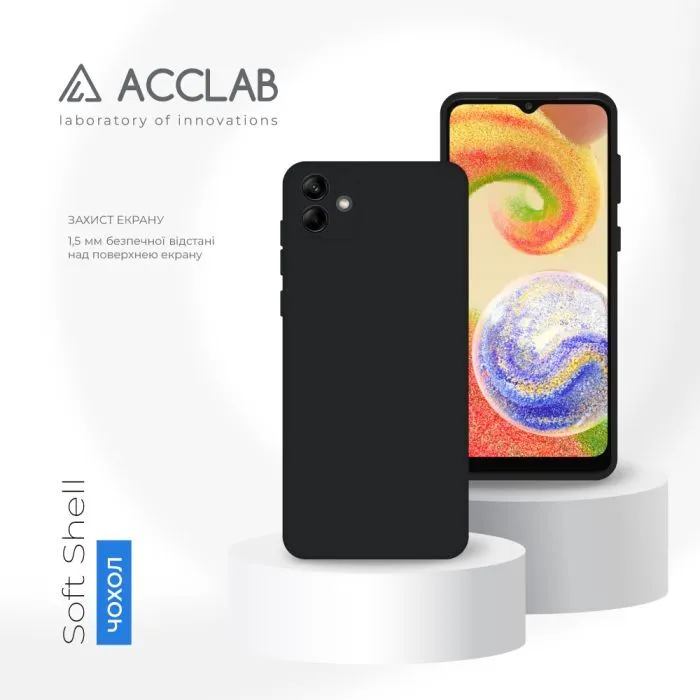 Чохол до мобільного телефона ACCLAB SoftShell Samsung Galaxy A04 Black (1283126566950) зображення 4