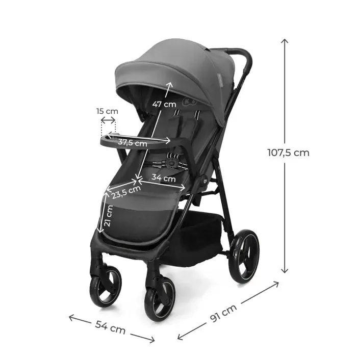 Коляска Kinderkraft Trig 3 Tray Grey (KSTRIG03GRY000T) (5902533930838) зображення 7