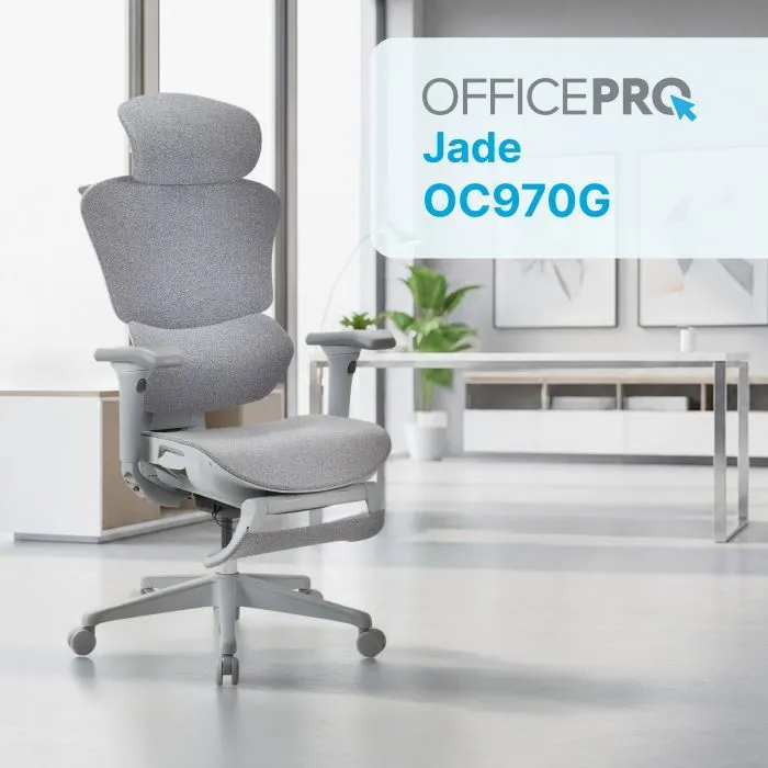 Офісне крісло OfficePro Jade OC970G Gray (OC970G) зображення 7