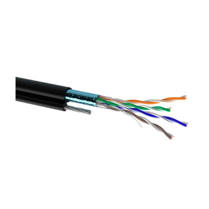 Кабель сетевой OK-Net FTP 500м cat.5e наружный с троссом 7*0,5 (F/UTP-cat.5e) (КППЭт-ВП (100) 4*2*0,51 / 500)