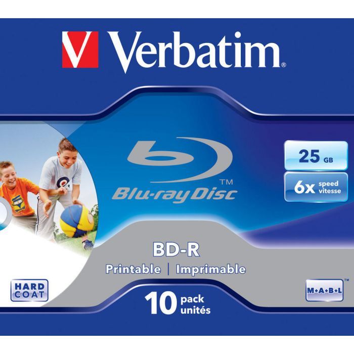 Диск BD Verbatim 25Gb 6x Jewel 10шт Printable (43713) изображение 2