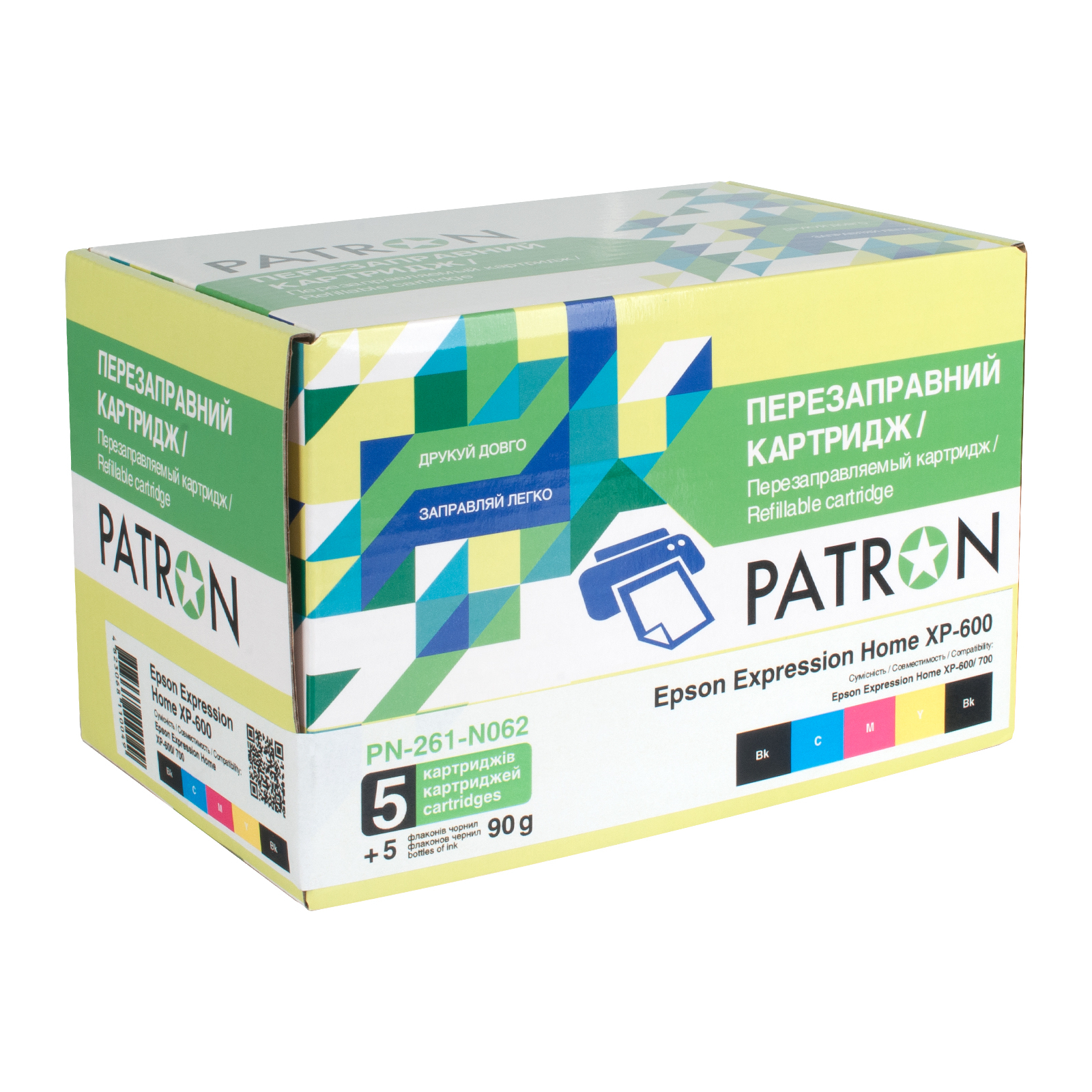 Комплект перезаправляемых картриджей Patron Epson XP-600/ 700/ 800 (PN-261-N062)