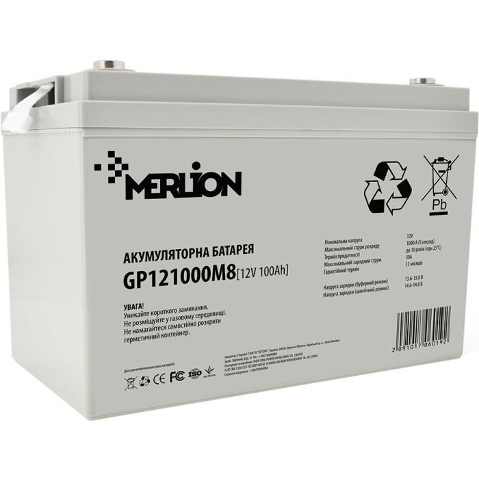 Батарея до ДБЖ Merlion 12V 100Ah (GP121000M8)