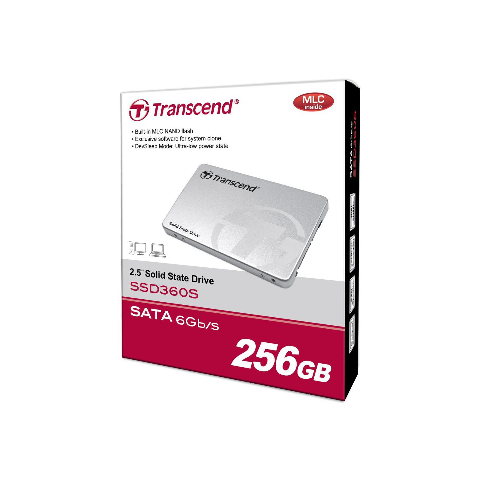 Накопичувач SSD 2.5" 256GB Transcend (TS256GSSD360S) зображення 5