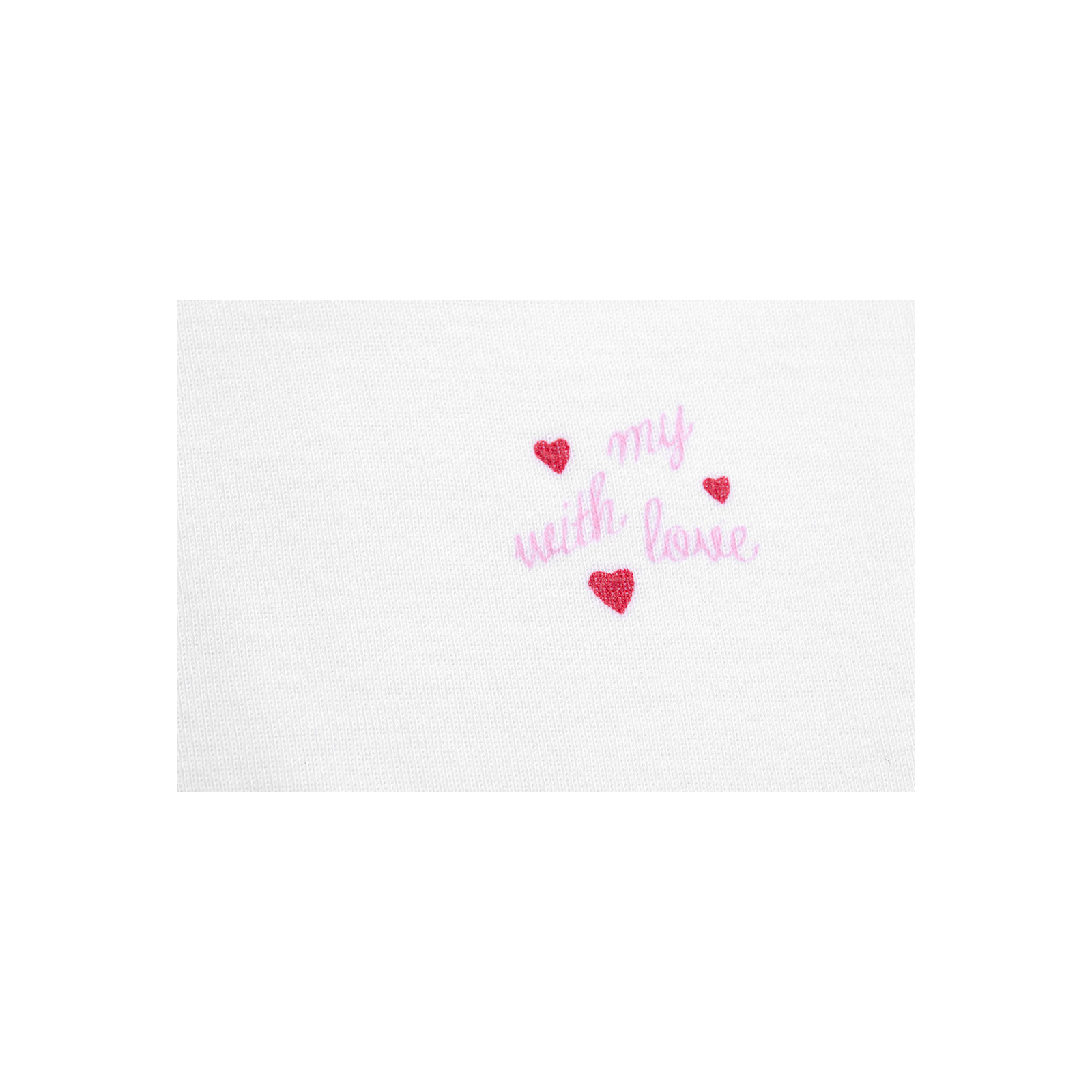 Майка Aziz с сердечками белая в комплекте с трусиками (079006-92/G-white) изображение 4