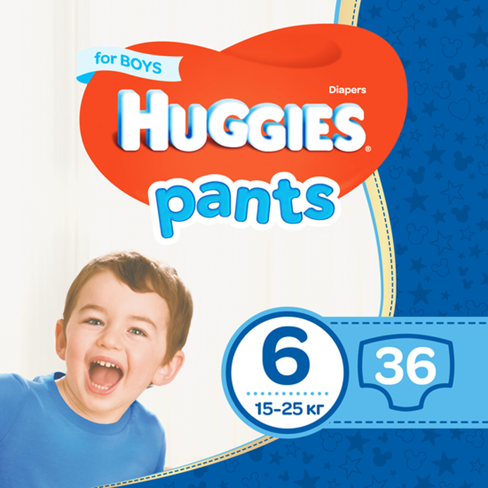 Підгузки Huggies Pants 6 (15-25 кг) для хлопчиків 72 шт (5029054216477)