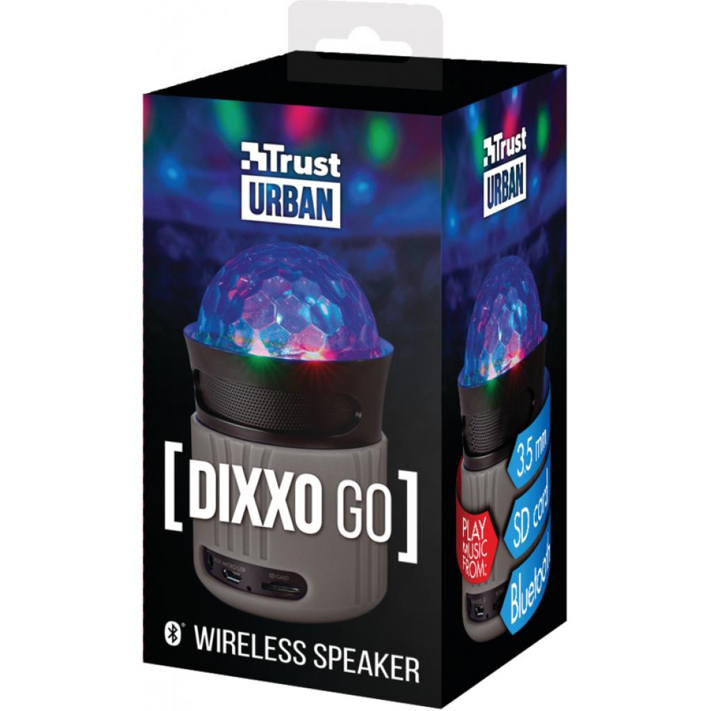 Акустична система Trust Dixxo Go Wireless Bluetooth Speaker with party lights grey (21345) зображення 6