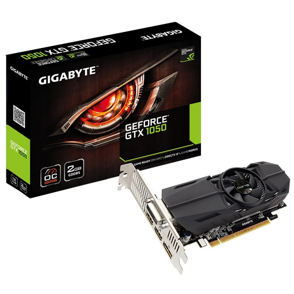 Відеокарта GIGABYTE GeForce GTX1050 2048Mb OC LP (GV-N1050OC-2GL)