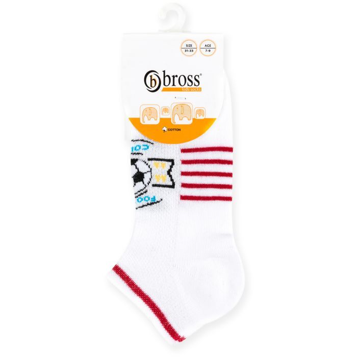 Носки детские Bross с футбольным мячом белые (11864-9-11B-white) изображение 2