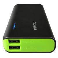 Батарея универсальная ADATA PT100 10000mAh Black-Green (APT100-10000M-5V-CBKGR) изображение 3
