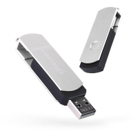 USB флеш накопитель eXceleram 8GB P2 Series Silver/Black USB 2.0 (EXP2U2SIB08)