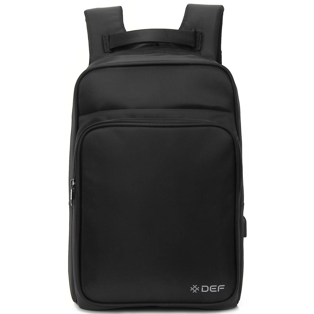 Рюкзак для ноутбука DEF 15.6" DW-02 anti-theft black (378538) зображення 2