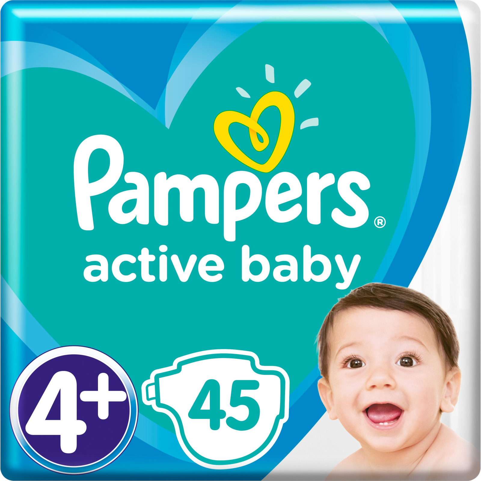 Підгузки Pampers Active Baby Maxi Plus Розмір 4+ (10-15 кг) 45 шт (8001090950017) зображення 4