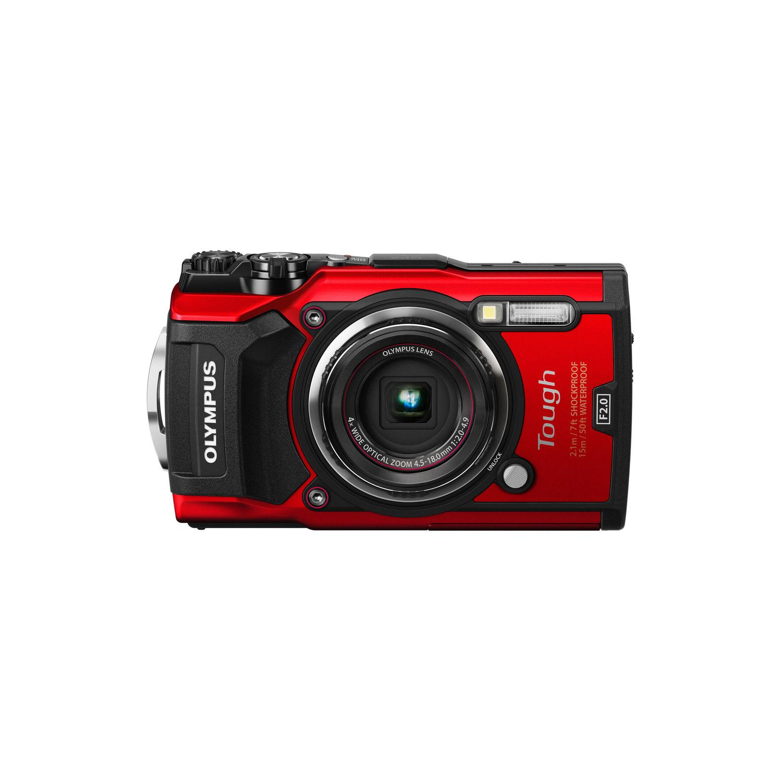 Цифровой фотоаппарат Olympus TG-5 Red (Waterproof - 15m; GPS; 4K; Wi-Fi) + case (V104190RE010)