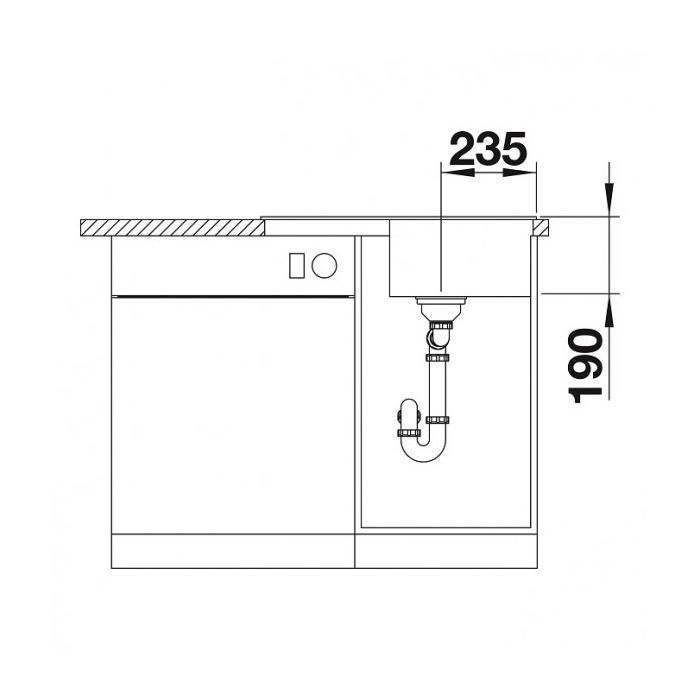 Мойка кухонная Blanco 524721 ZIA 45S COMPACT АНТРАЦИТ изображение 5