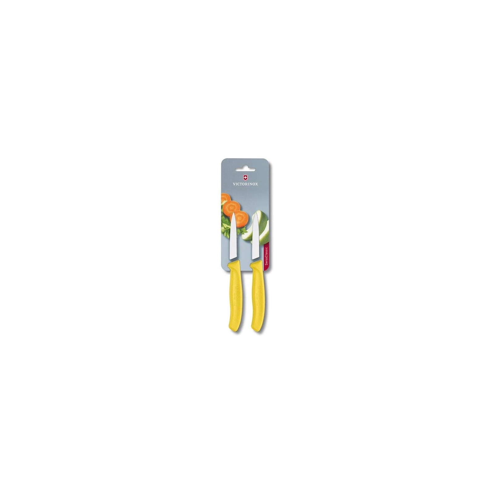 Набор ножей Victorinox SwissClassic, 8см, 2шт. в блистере, желтые (6.7606.L118B)