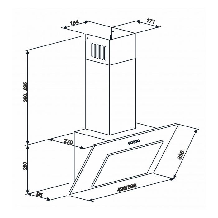 Витяжка кухонна Eleyus VERTICAL 700 60 WH (VERTICAL70060WH) зображення 12