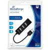 Концентратор Mediarange USB 2.0 hub 1:4, bus-powered, black (MRCS502) зображення 2